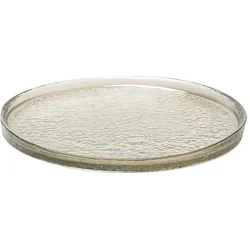 Avet Set aus 6 Glasplatten, kaffeefarben, mit vertikaler Kante von 32 cm, Kollektion Porcelain, DK343332K-COFFE
