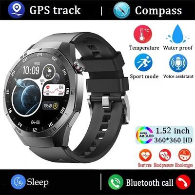 Uplifted Finds Smart Watch GPS Motion Trajectory Heart Rate Bluetooth Call Waterproof black