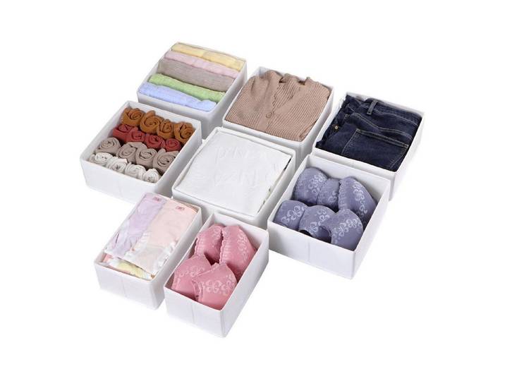 LuxusKollektion Schubladeneinsatz Schubladen Organizer 8er Set 8er Set Weiß für Pax Schrank 100x58 (1 St)