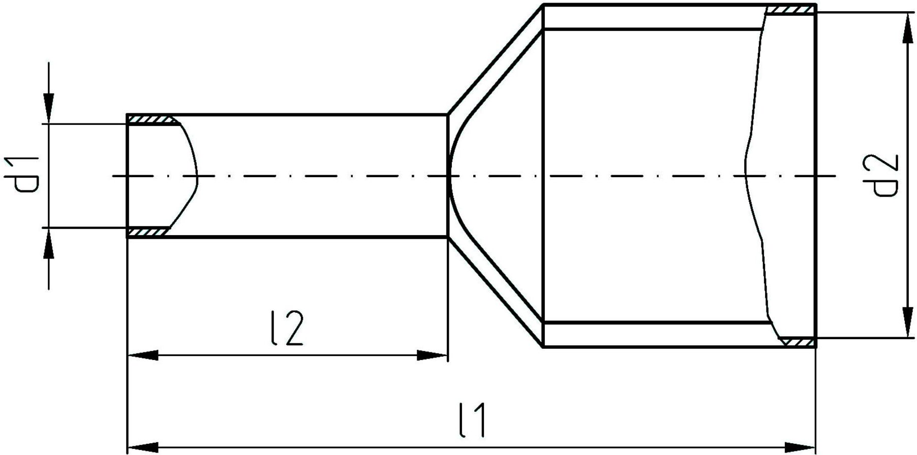 Intercable Tools Zwillingsaderendhülse 2x2, 5qmm blau ICIAE210Z (180777)