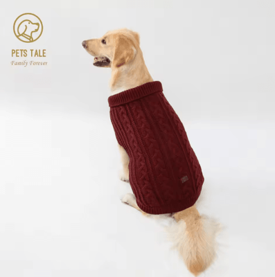 Inspire Picks Cozy Knitted Dog Sweater Warm Winter Pet Clothes For Stylish Dogs burgundy xxxl