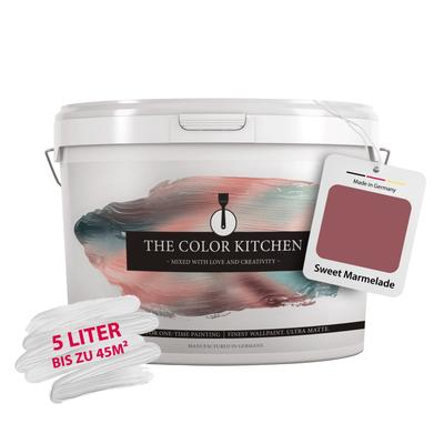 Wand- und Deckenfarbe A.S. CRÉATION "Seidenmatt Innenfarbe THE COLOR KITCHEN", rot (tck7012 sweet marmelade), 5 l 5ml, Farben, für Wohnzimmer Schlafzimmer Flur Küche, versch. Rottöne