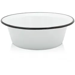Karl Krüger Emaillierte Schüssel weiß, 28 cm