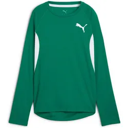 Puma, Damen, Sportshirt, W CROSS THE LINE LS 3.0 (XS), Grün