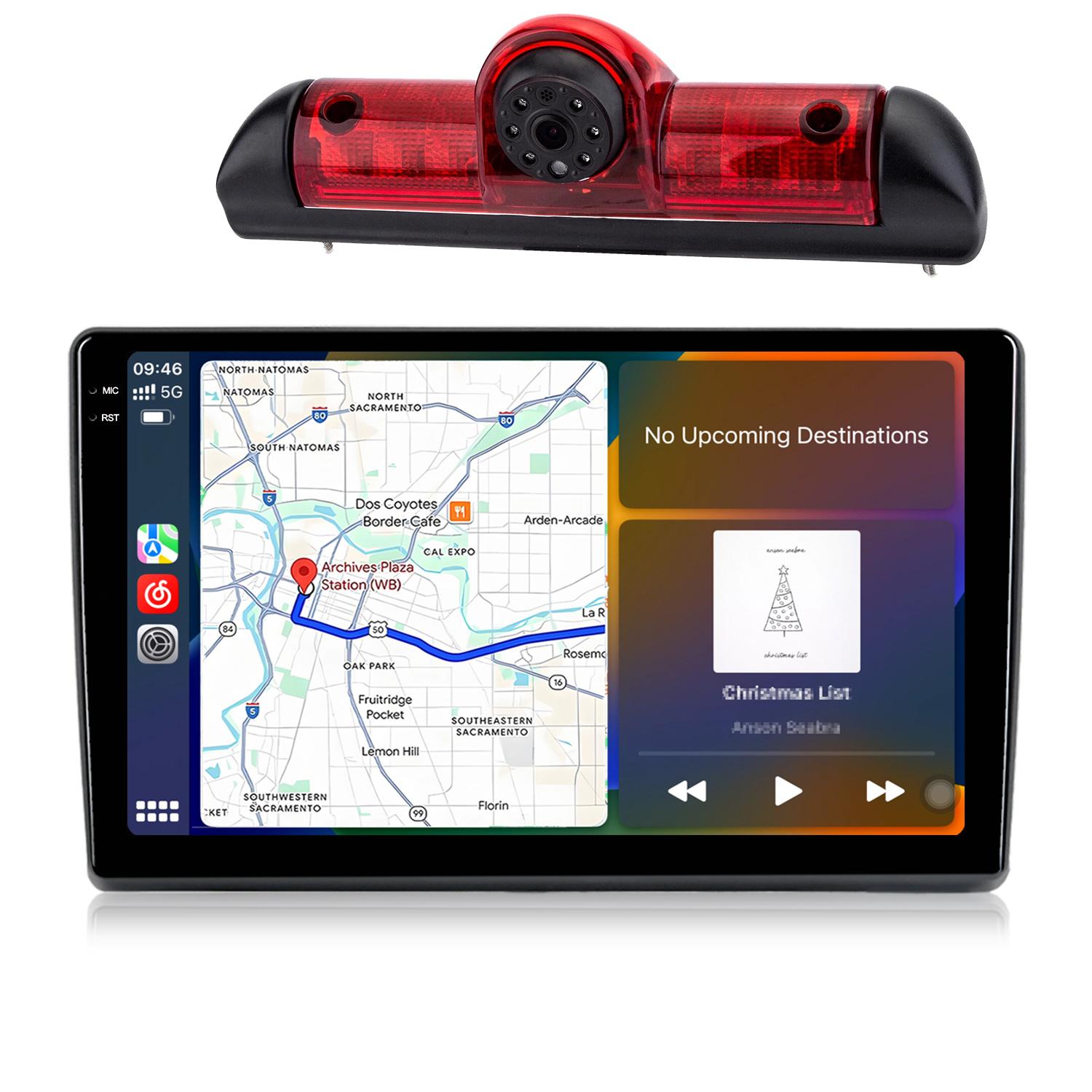 Autoradio Rückfahrkamera für Fiat Ducato Peugeot Boxer Citroen Jumper 2006-2025 Navigation 9,5 Zoll 8GB+256GB Android CarPlay Android Auto 4G LTE DSP