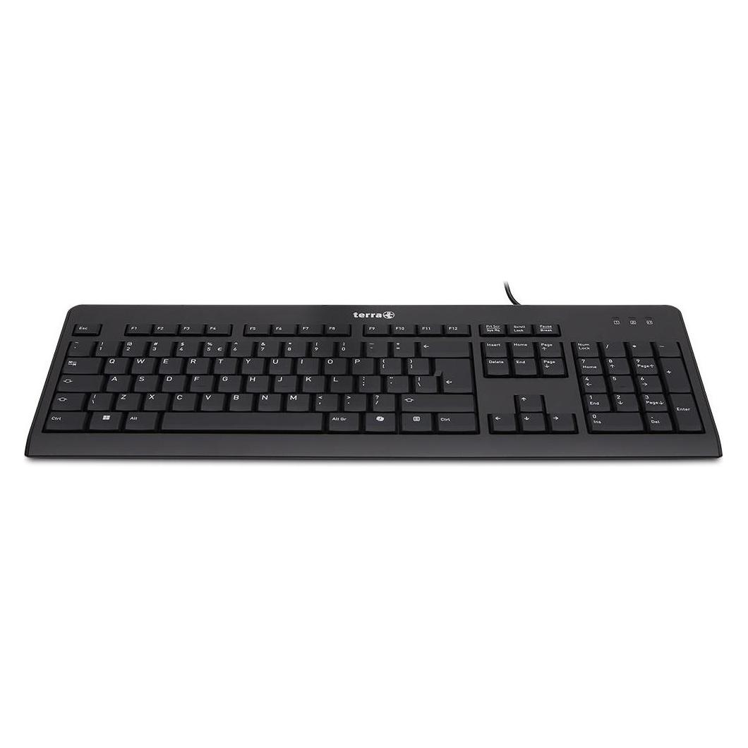 Wortmann TERRA Keyboard 1500 Corded (US/EU) USB black Copilot QWERTY, 105 Tasten, kabelgebunden, 1,8 (US, Kabelgebunden) (2810745)
