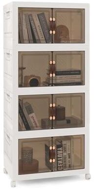 66.5 Gallons Stackable Storage Bins w/ Lockable Wheels Home Organizer