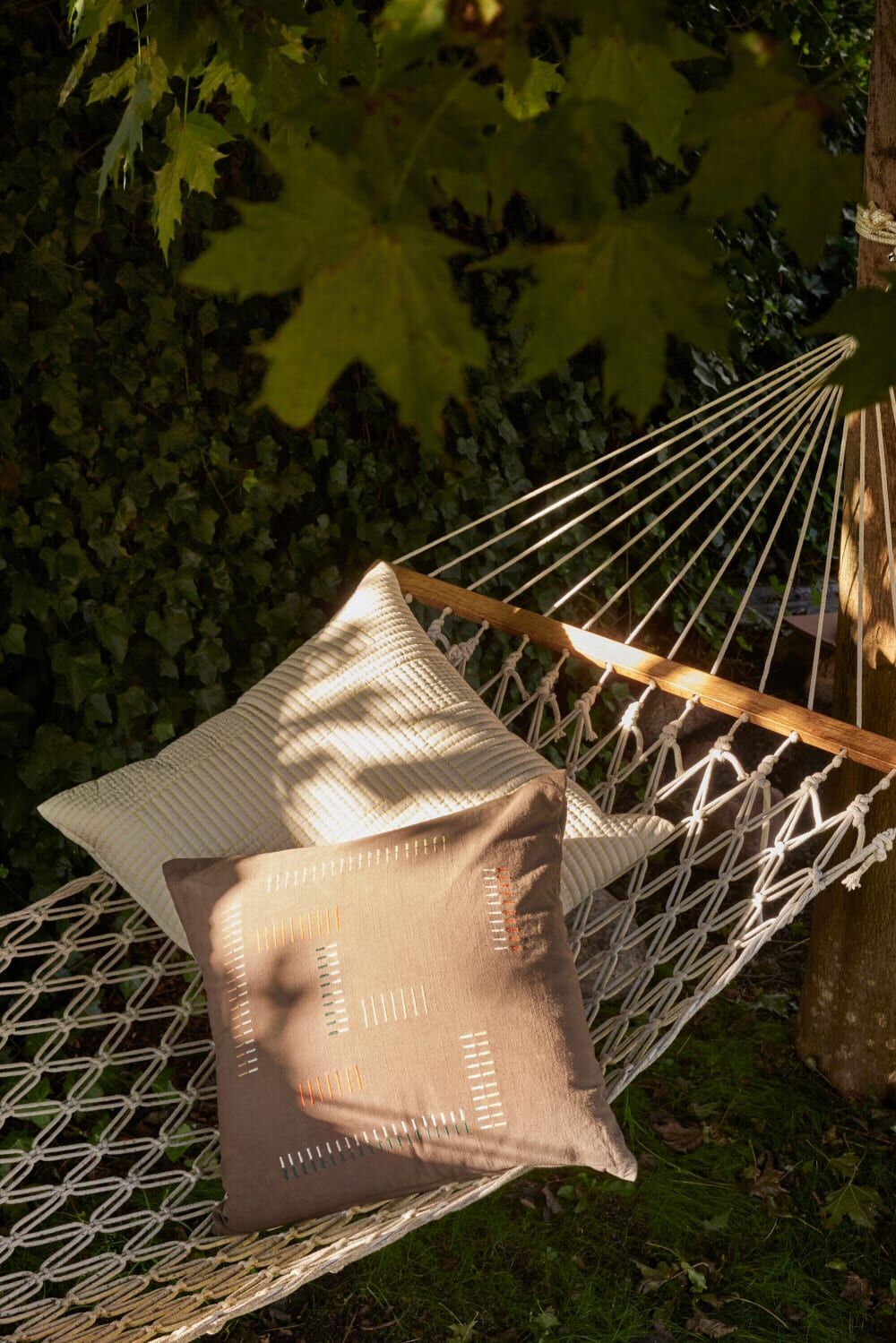 Hübsch Coussin en coton sable 60x60 Beige 60x1x60cm