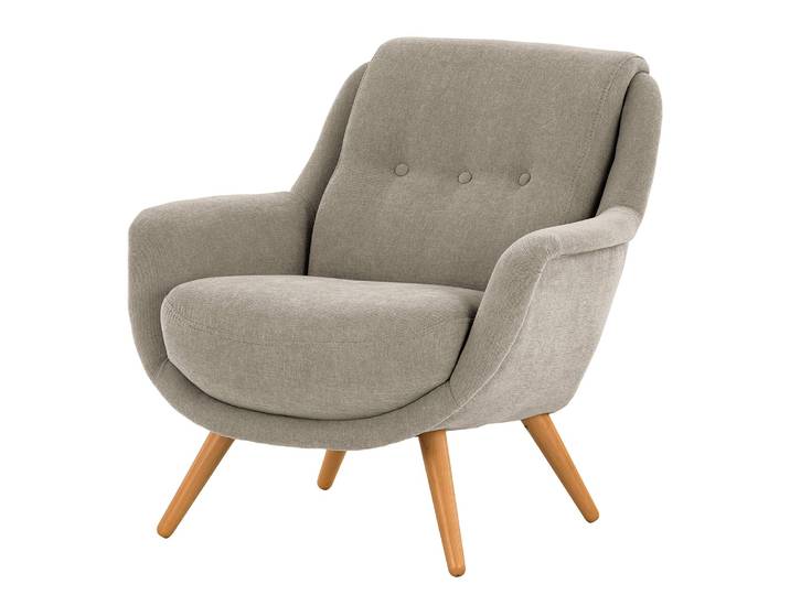 Sessel Saku Grau Webstoff Scara 83 x 76 x 77cm
