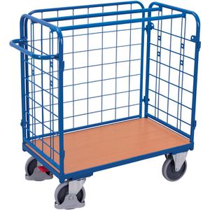 VARIOfit Paketwagen sw-800.313, bis 500 kg, 1200 x 800 mm, Höhe 1220 mm, 3 Gitterwände