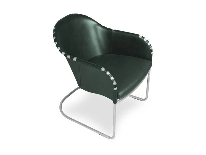 Källemo Fauteuil Ingo Vert-chrome mat