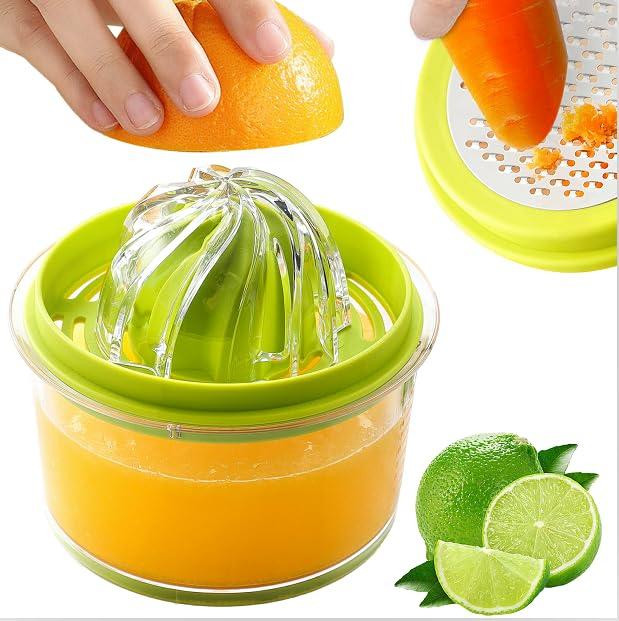 Dripio Citruspers met houder, handmatige pers, groen