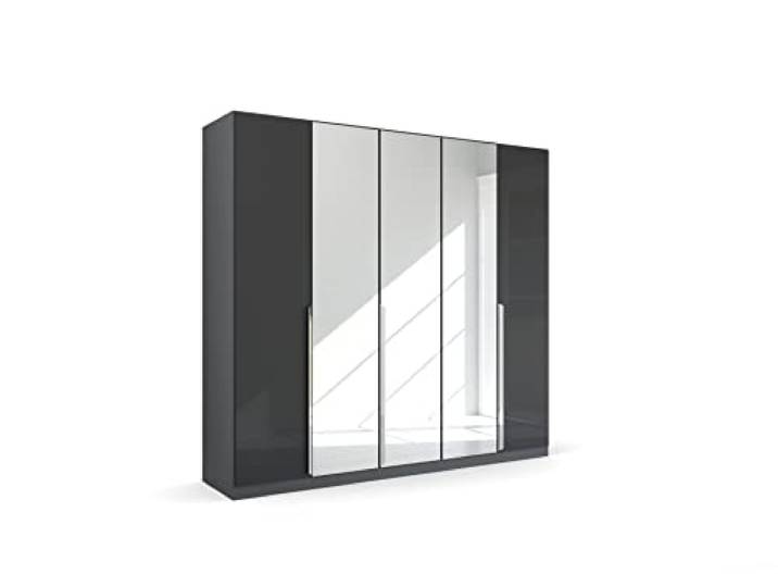 Rauch Möbel Quadra-Spin Glamour, Schrank, Hochglanz Effektgrau, Breite 226 cm