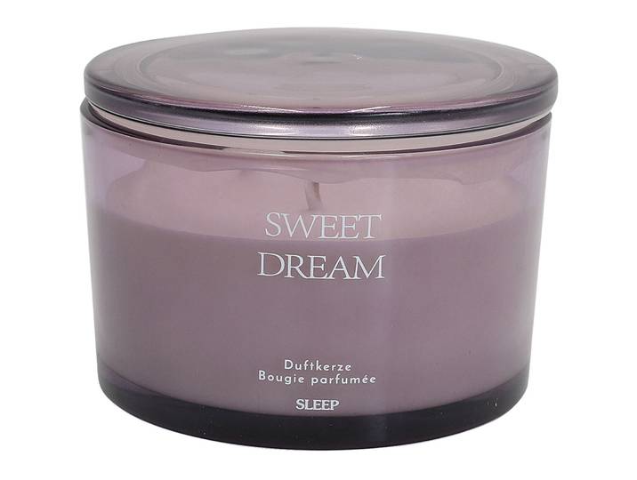 Duftkerze Sleep H9xD13cm violett - Material: Glas/Wachs