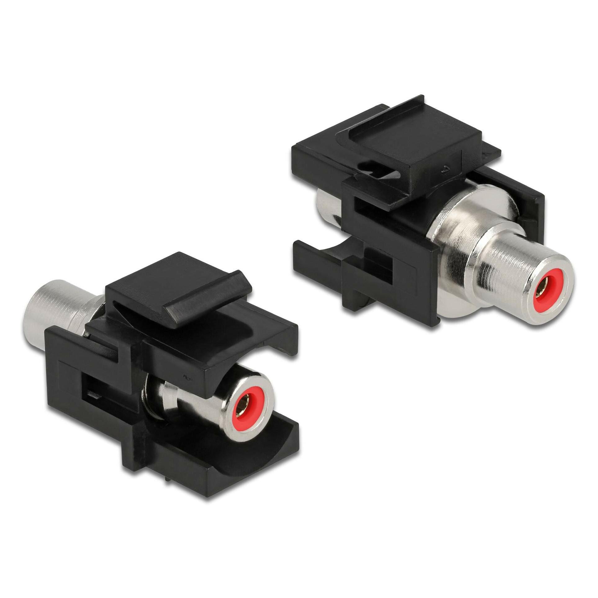 Delock Keystone-Modul Cinch-Buchse auf Cinch-Buchse Rot / Schwarz (Keystone Modul) (86741)