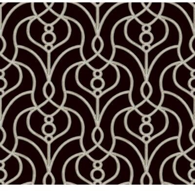 Candice Olson Divine Trellis Black Wallpaper