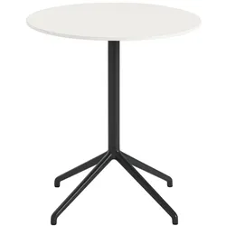 Muuto Still Cafe Tisch, Ø 65 cm, weiß nanolaminat / schwarz