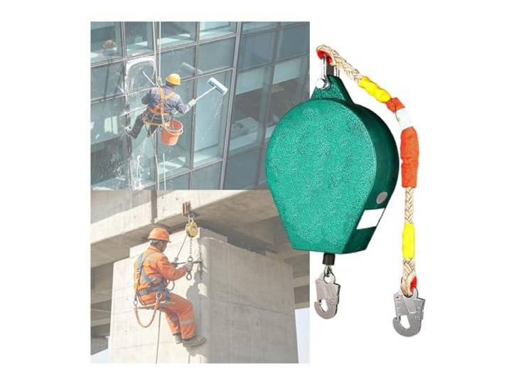 Selbsteinziehende Rettungsleine mit Drehhaken – Absturzsicherung(300KG/20M-65.6 FT)