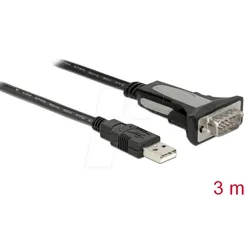 DELOCK 65962 - Adapterkabel USB-A auf Seriell RS232 / DB9 3 m