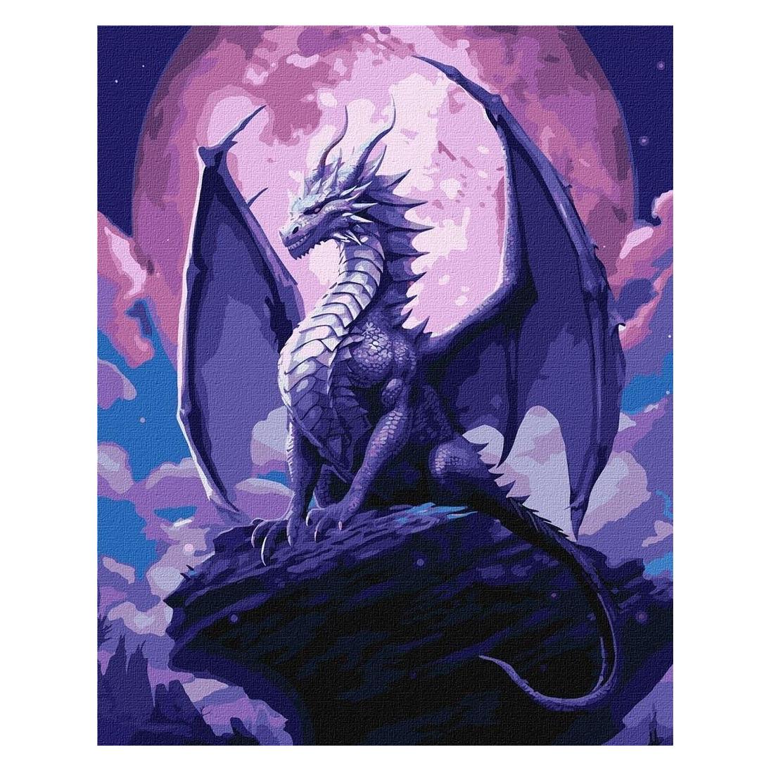 Ideyka Malen nach Zahlen - Majestätischer Drache 40 x 50 cm (KHO5118)