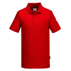 ESD Antistatik Polo-Shirt "AS21" - S - Rot