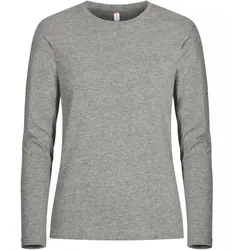CLIQUE Premium Fashion Langarmshirt Damen 95 - grau meliert L