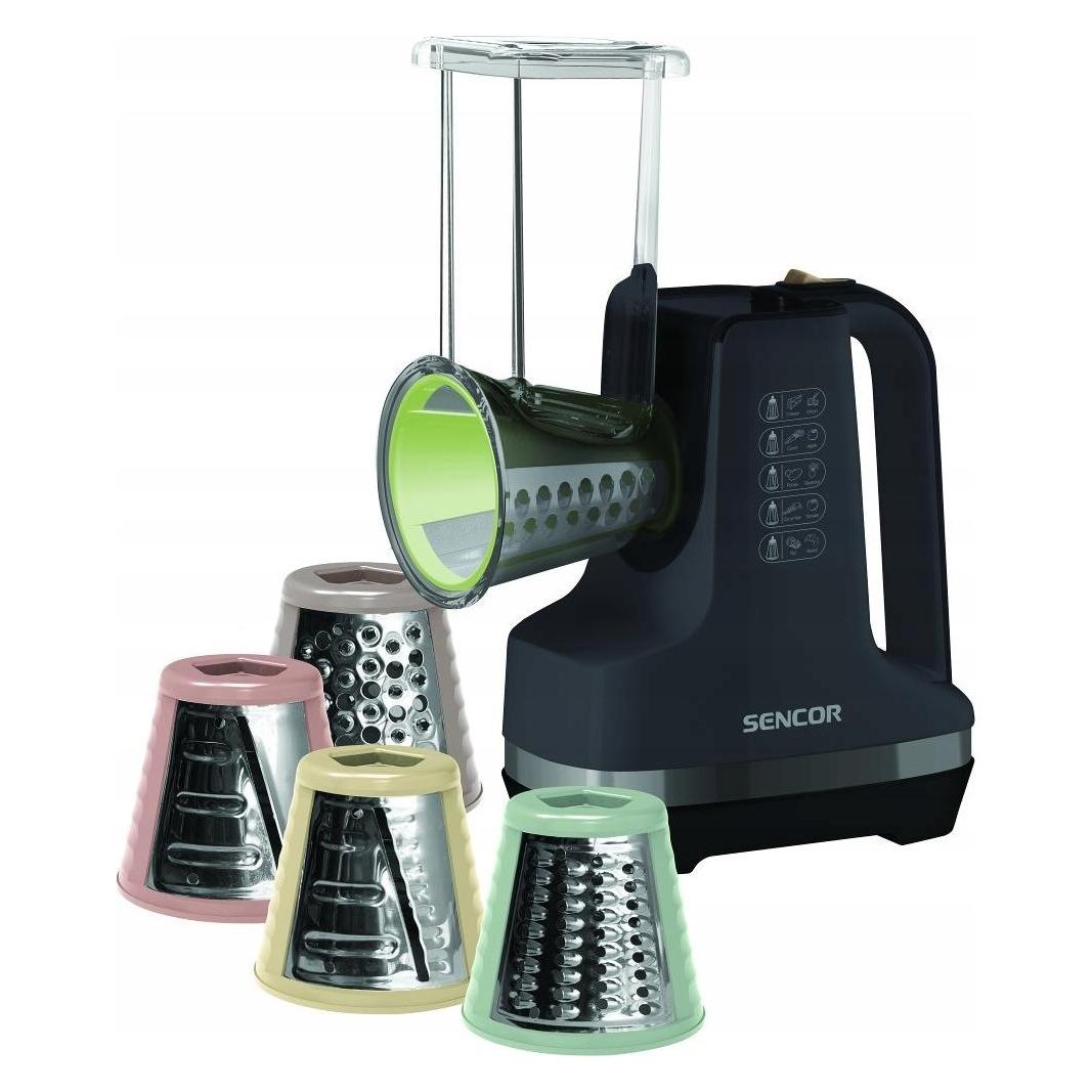 Sencor SSG 4301BK schwarz / Allesschneider / 5 Aufsätze / 150W (8590669346189)