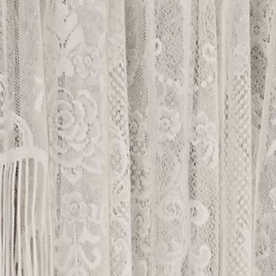 Touch of Class Queens Lace Scalloped Valance 56 x 24, 56 x 24, Antique White