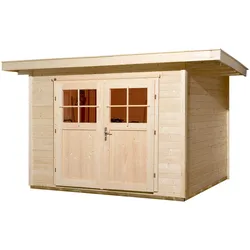 Weka Gartenhaus 179 - 28 mm-Gartenhaus 179 Gr. 1 (235 x 209 cm)-naturbelassen - 50 % Rabatt auf Dacheindeckung