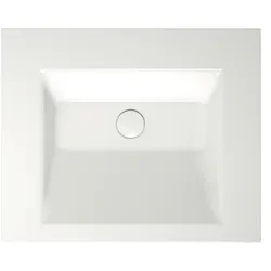 Einbauwaschtisch „BetteAqua“, ohne Überlauf, ohne Hahnlochbohrung 60 × 49,5 cm in Greige