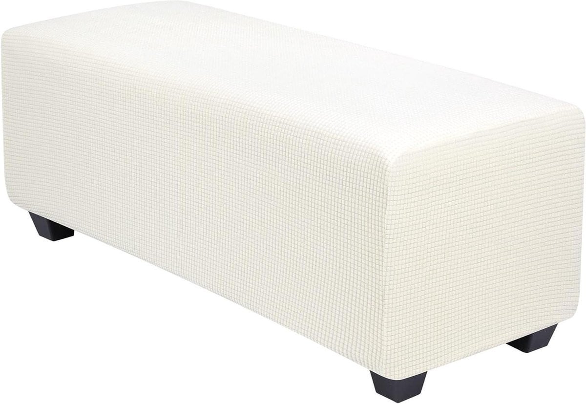 Stretchy Voetenbankhoes Ottoman Cover voor Meubelbescherming - Large - Zoutzeep