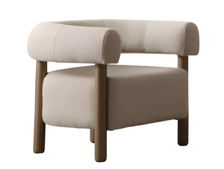 Xlmoebel Loungesessel Beiger Loungesessel aus Textil mit hohem Sitzkomfort (1-St., Loungesessel), Made in Europa