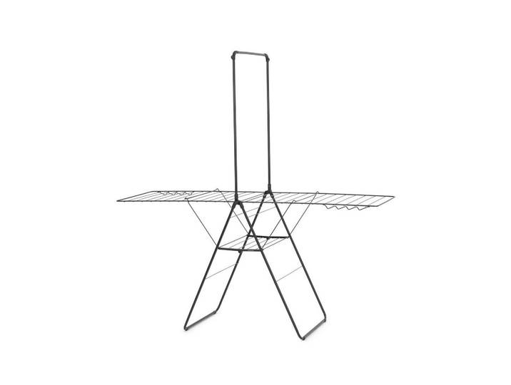 Brabantia Turmwäschetrockner, Schwarz, Metall, 66x98x10 cm, Kindersicherung, klappbar, Kleiderbügelhalter, platzsparend, rostfrei, Haushalt & Reinigung, Wäschepflege, Wäscheständer