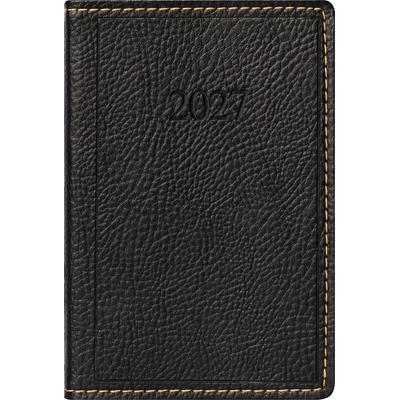 rido/idé 7011054907 Taschenkalender Mod. partner/Industrie I 2027 A7, Kunstleder, schwarz