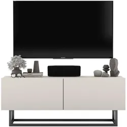 TV-LOWBOARD Enjoy Kaschmir matt 120 cm mit Metallrahmen
