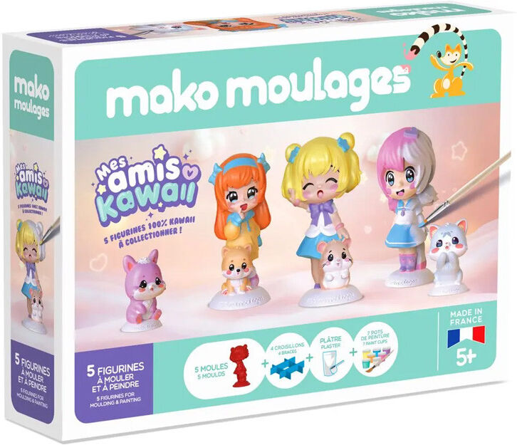 coffret 5 moules Mes Amis Kawaii - Mako moulages