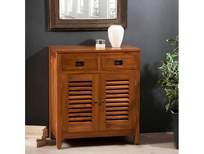Buffet salon exotique bois de teck petit modèle BISHO