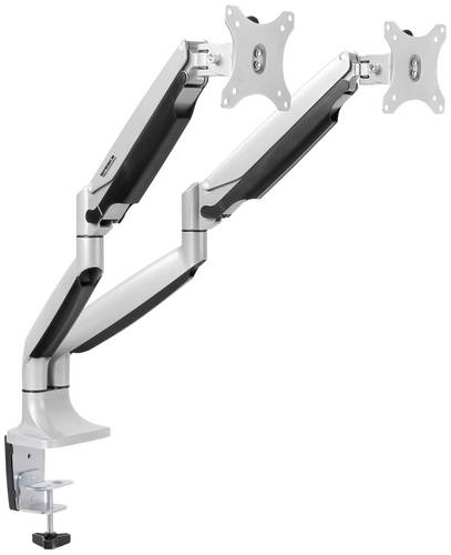 SpeaKa Professional SP-MM-930 Monitorhalterung 2 Display(s) 33,0cm (13 ) - 81,3cm (32 ) Silber Schwenkbar, Neigbar