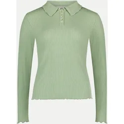 Langarmshirt mit Polokragen Grün 40
