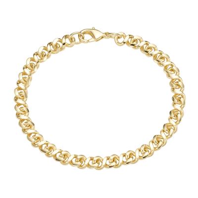 Armband FIRETTI "Schmuck Geschenk Tombak Armschmuck Armkette Achterkette" Gr. 19, gold (gelbgoldfarben), Armbänder, Damen, 19, Tombak, Armband, Made in Germany
