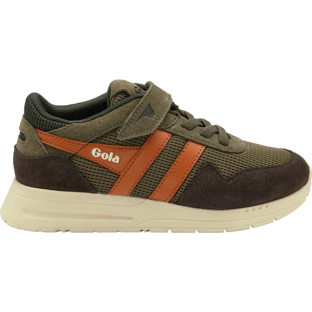 Gola Delta Strap Sneaker Kids military green/mocha/moody orange (NC) 30 CKA083-NC-30-militarygreenmochamoodyorange