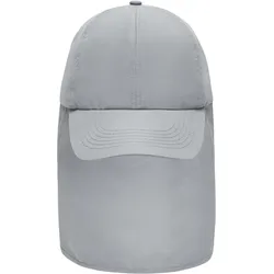 Myrtle Beach Unisex 6-Panel Kappe mit Nackenschutz Abenteuer Cap MB6243 grey one size