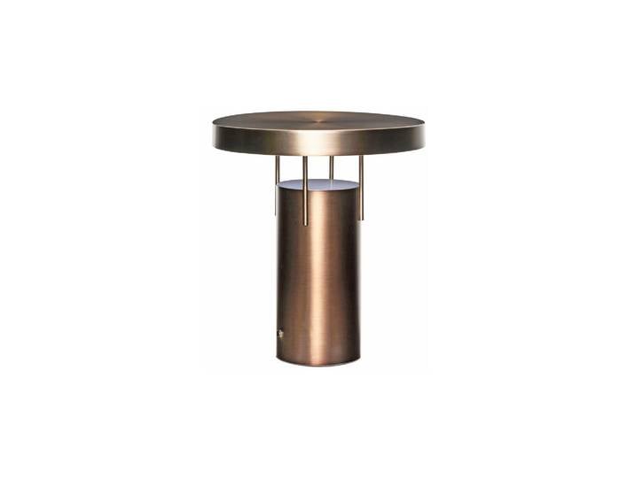 Lampe de table en métal cuivre, abat-jour en métal, style rustiqu