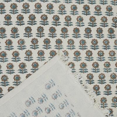 Fabdivine Handmade Floral Block Print Kitchen or Bath Room Hand Towels Home or Office Accent