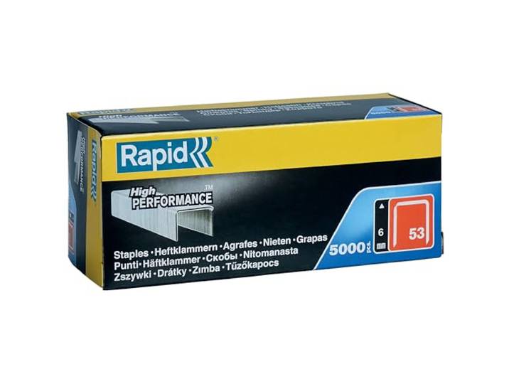 Rapid tackernieten No. 53, 6 mm, 5.000 stuks fijndraadnieten