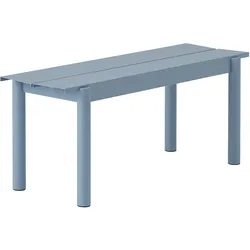 Muuto Linear Steel Gartenbank, 110 cm, pale blue