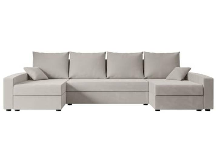 ALTDECOR Ecksofa mit Schlaffunktion U-Form Alesia-U 301x140x90 - Hellbraun