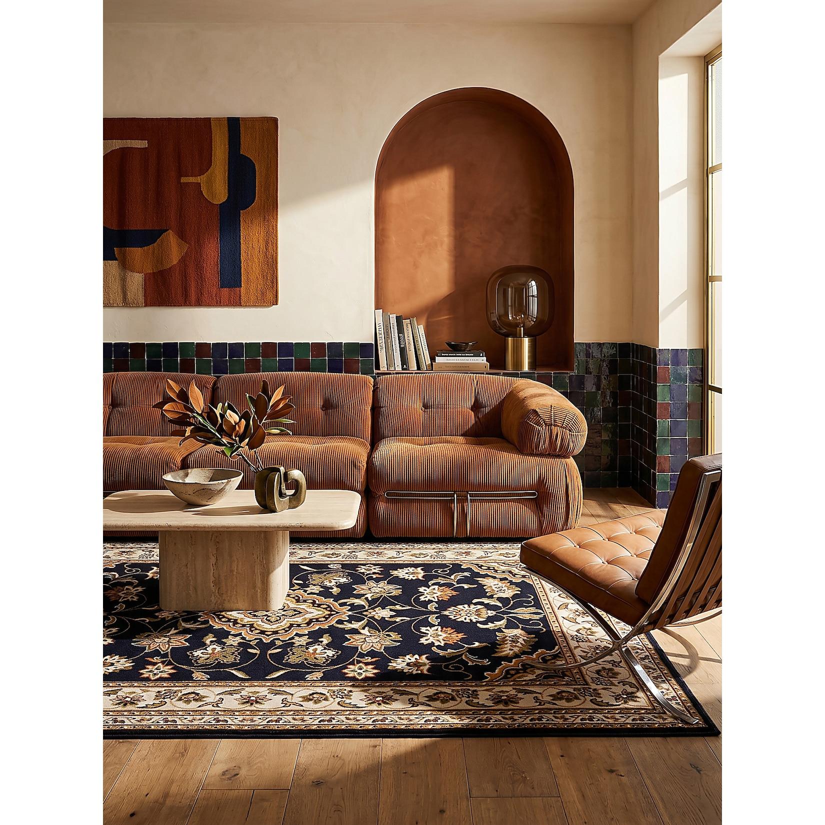 Teppich Orient Dunkelblau 120 x 170 cm - GLAZERT Kadima Design