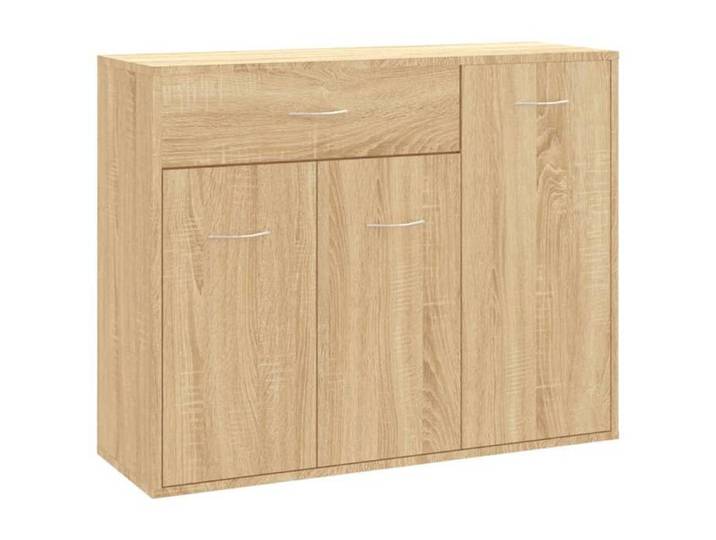 Buffet - HELLOSHOP26 - Sonoma - 1 tiroir - 3 portes - Bois d'ingénierie 88x30x70 cm