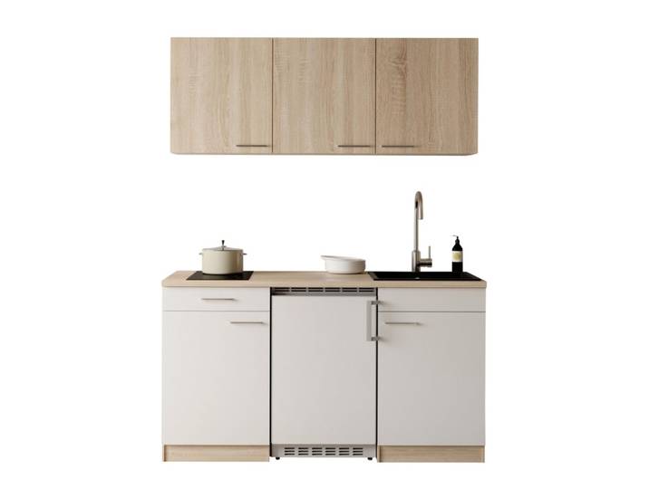 RESPEKTA Pantryküche Ingrid, zerlegt, wahlweise mit Kühlschrank, Soft Close Funktion, Breite 150 cm